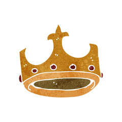 retro cartoon crown symbol