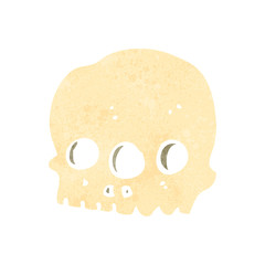 retro cartoon spooky skull