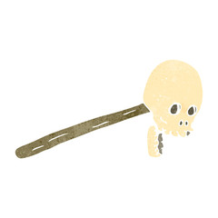 retro cartoon skull puppet