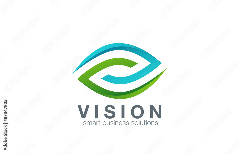 Aufkleber eye logo abstract design vector template...business technology v