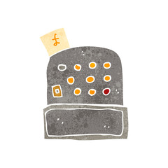 retro cartoon cash register