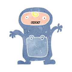 retro cartoon baby