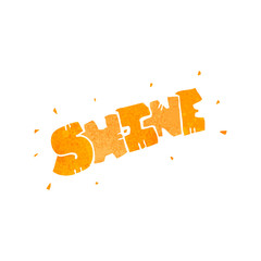 retro cartoon shine symbol