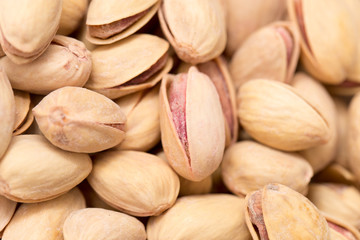 pistachios as a background. close