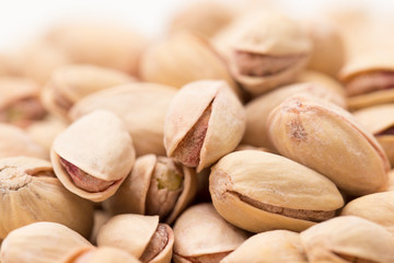 pistachios as a background. close