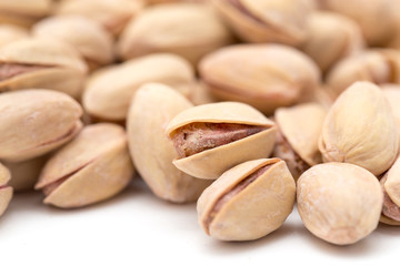 pistachios as a background. close