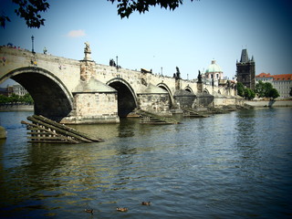 View of Prague's bridget
