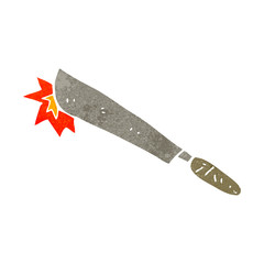 retro cartoon machete