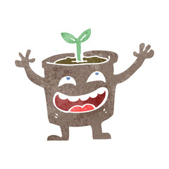 retro cartoon bucket