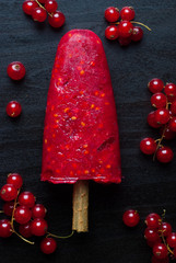 ice lolly with currants - obrazy, fototapety, plakaty