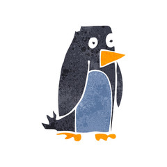 retro cartoon penguin