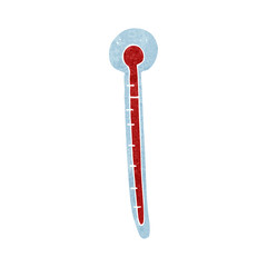 retro cartoon thermometer