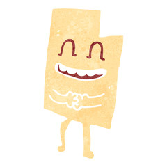 retro cartoon happy paper