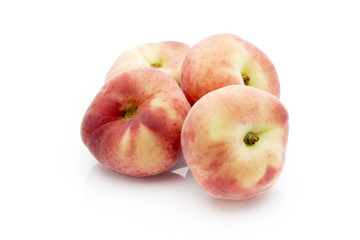 Peach on the white isolatd background.