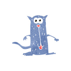 retro cartoon funny cat