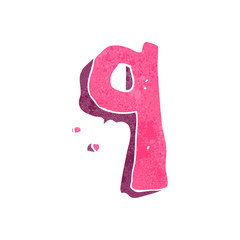 retro cartoon number nine