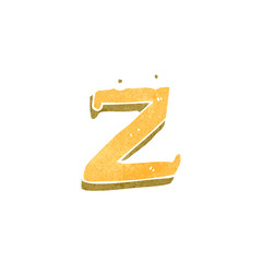 retro cartoon letter z