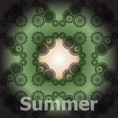 Summer Words on abstract Backgrounds