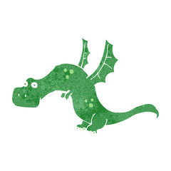 retro cartoon dragon