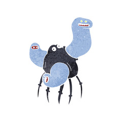 retro cartoon weird ghost monster