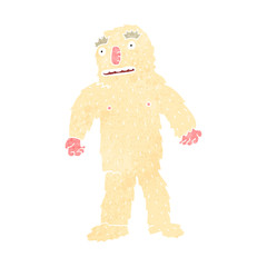 retro cartoon abominable snowman