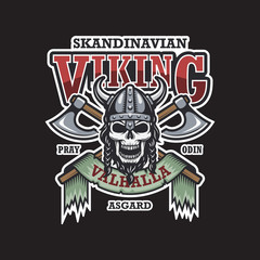 Viking emblem on dark background