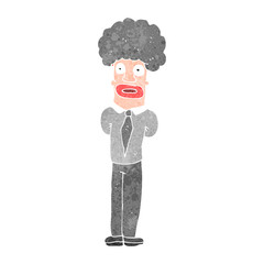 retro cartoon boring office man