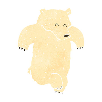 retro cartoon polar bear