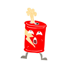 retro cartoon soda can