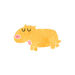 retro cartoon little dog