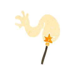 retro cartoon magic wand