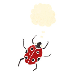 retro cartoon ladybug