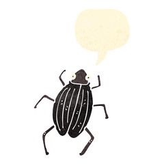 retro cartoon beetle