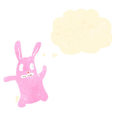 Fototapeta premium cartoon dancing pink rabbit