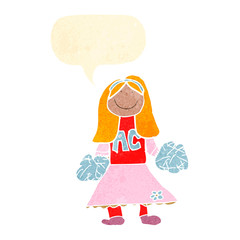 child's drawing of a cheerleader