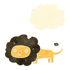 retro cartoon lion