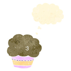 cartoon muffin with face