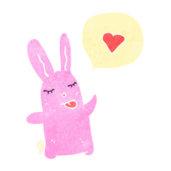 cute retro cartoon bunny