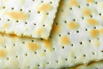 Matzo for Passover close up