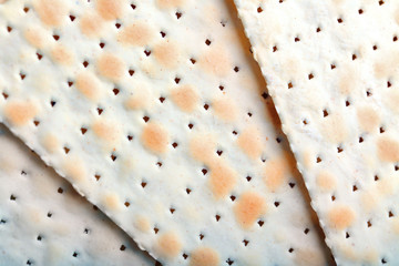 Matzo for Passover close up
