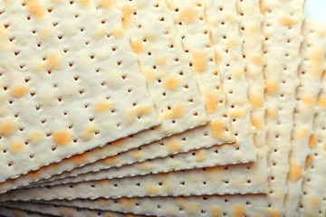 Matzo for Passover close up