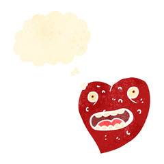 ugly cartoon love heart character