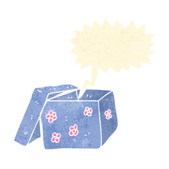 retro cartoon gift box