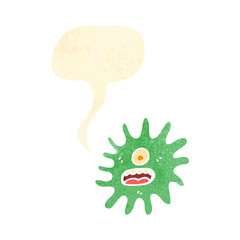 retro cartoon germ