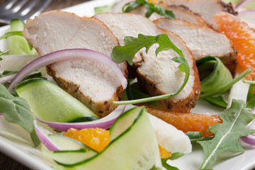 Spiced-Rubbed Turkey Breast with Salad