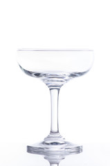 champagne flute, isolated on a white background