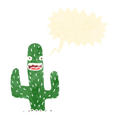 retro cartoon cactus