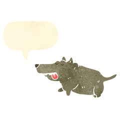 retro cartoon little dog