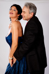 Romantic mature couple together