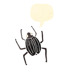 retro cartoon beetle